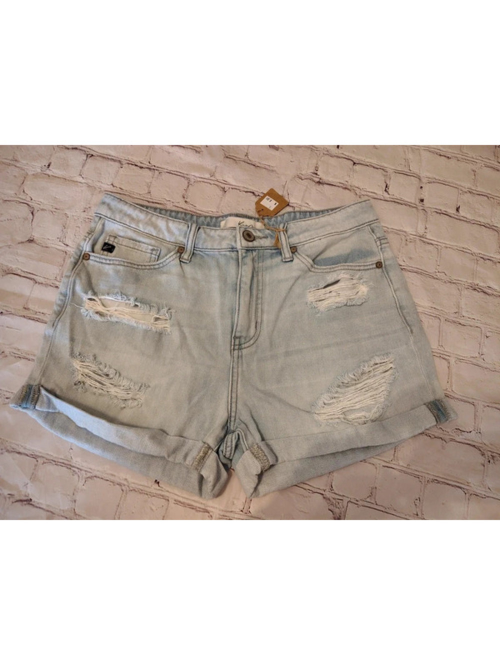 Kancan Distressed Denim Shorts Size Medium